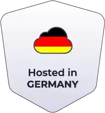 Hosted in Germany Element